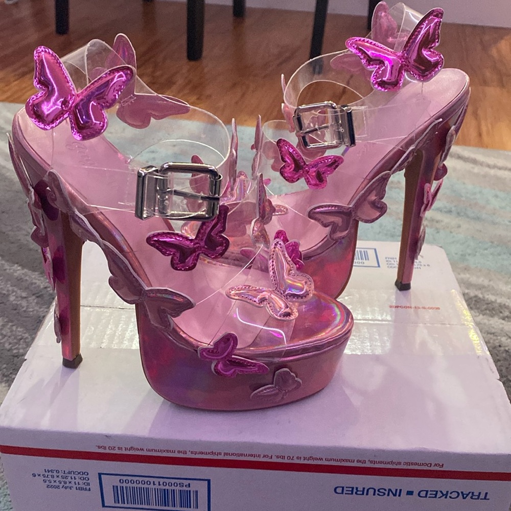 Sugar Thrillz Sweet Butterfly Baby Platform Heels
